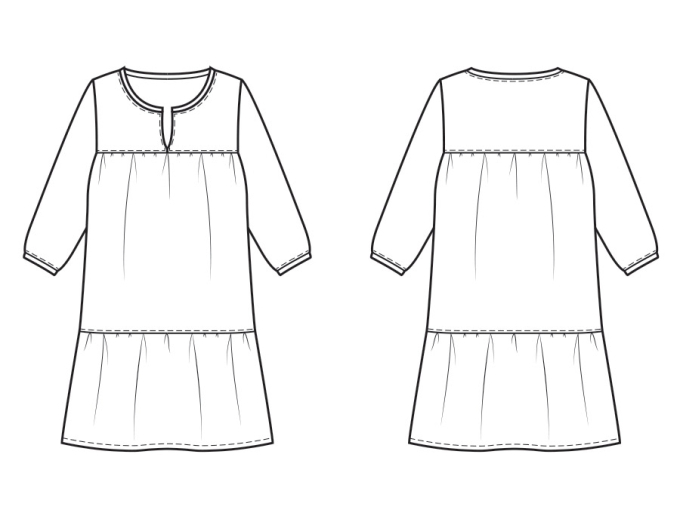 Patron robe enfant pdf Fenna P1214 B-Trendy, en français