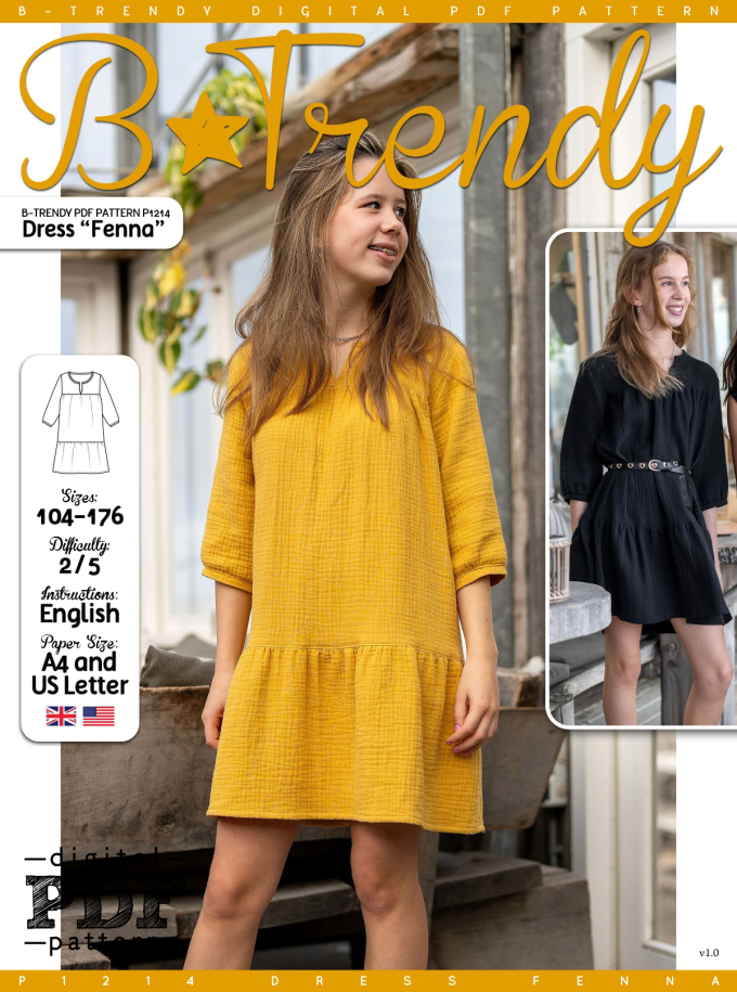 Patron robe enfant pdf Fenna P1214 B-Trendy, en français