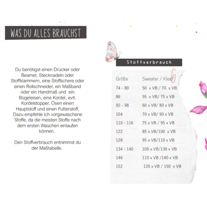 Patron robe / tunique enfant pdf Cozy Ba.binaa Patterns, en allemand