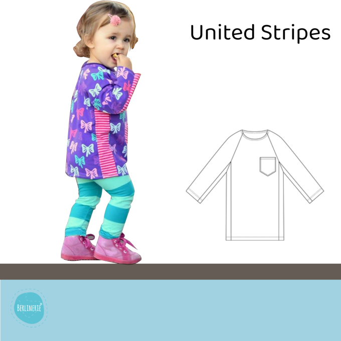 Patron t-shirt enfant pdf United Stripes Berlinerie, en allemand