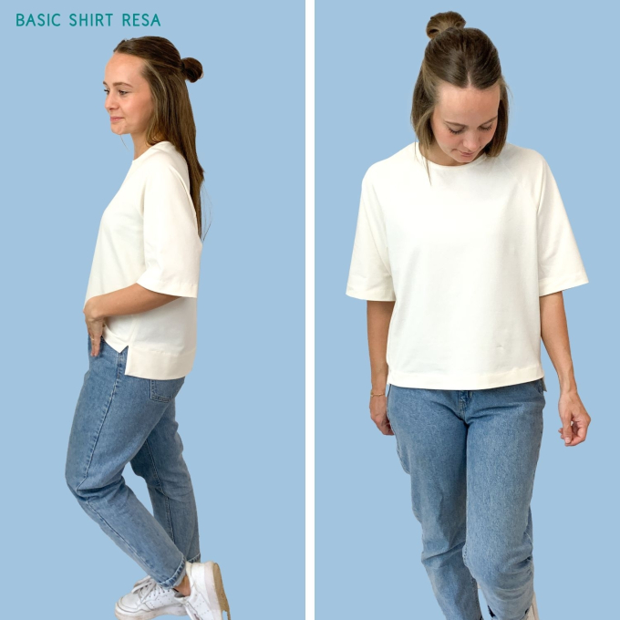 Patron basic-shirt l'été femme Bundle top Resa, Sonni, Basic Shirt pdf Resa CreaResa, en allemand