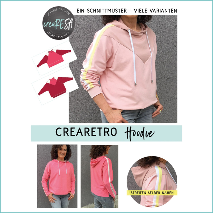 E-Book CreaResa Crearetro Hoodie Damen, Duits