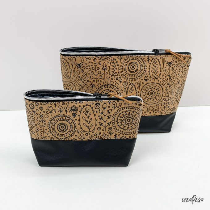 Patron trousse pour cosmétiques / trousse de toilette pdf AndiamoBag CreaResa, en allemand
