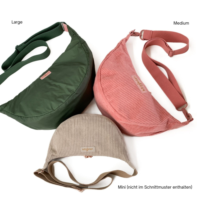 E-book CreaResa Schultertasche Moon Bag Luna M + L, Duits