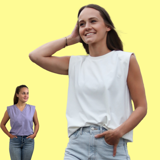 E-Book CreaResa Shirt Sonni mit Schulterpolstern