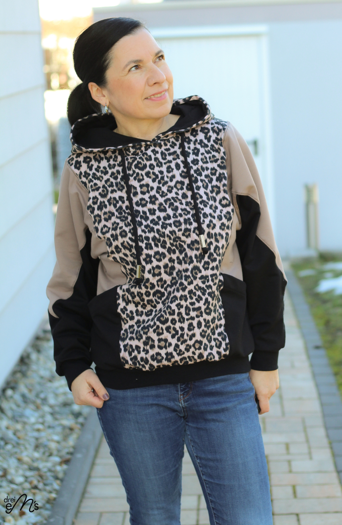 E-book drei eM's Dames Hoodie Weiden, Duits