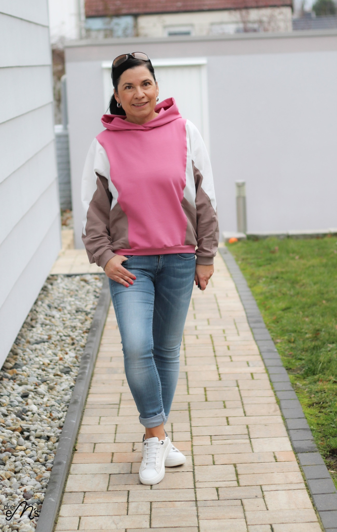 E-book drei eM's Dames Hoodie Weiden, Duits