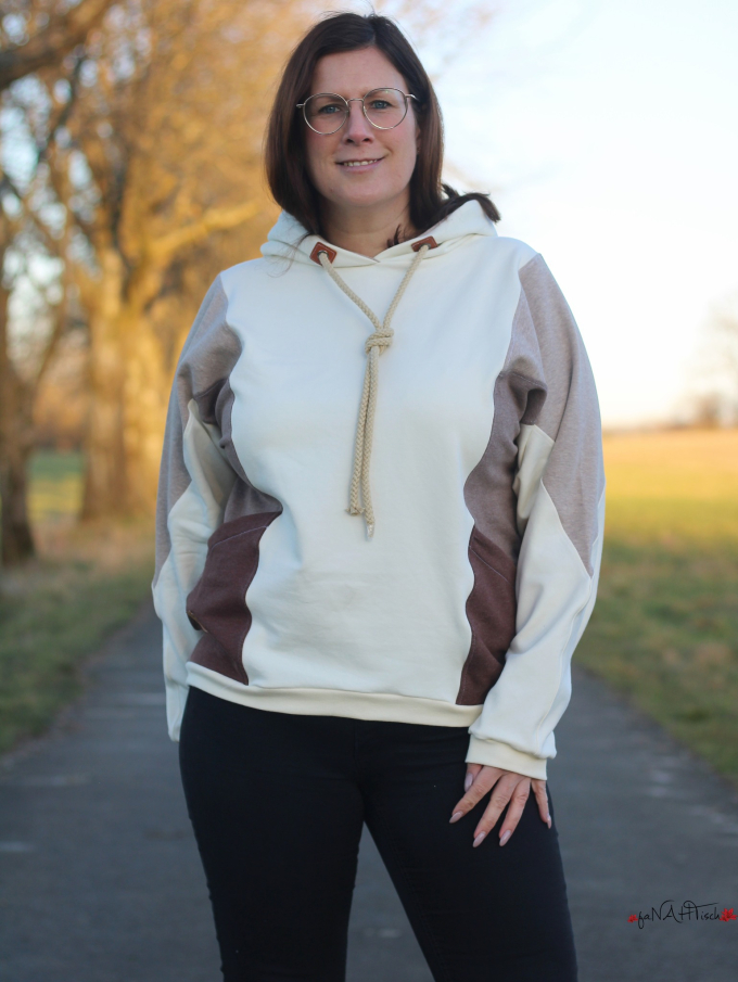 E-book drei eM's Dames Hoodie Weiden, Duits