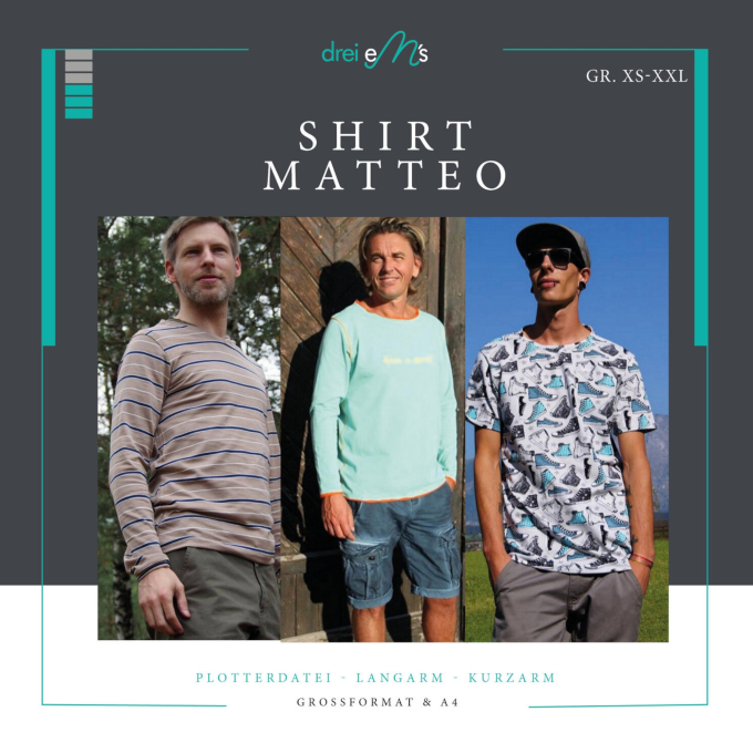 E-Book drei eM's Herenshirt Matteo + Plotterbestand Sprücheklopfer