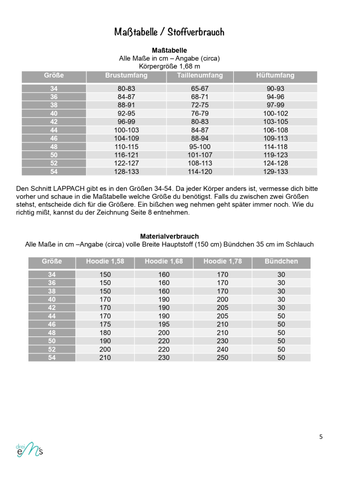 E-Book drei eM's Hoodie Lappach, duits