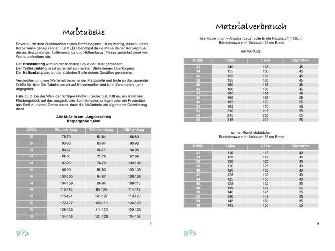 E-Book drei eM's Hoodie MELFI, german