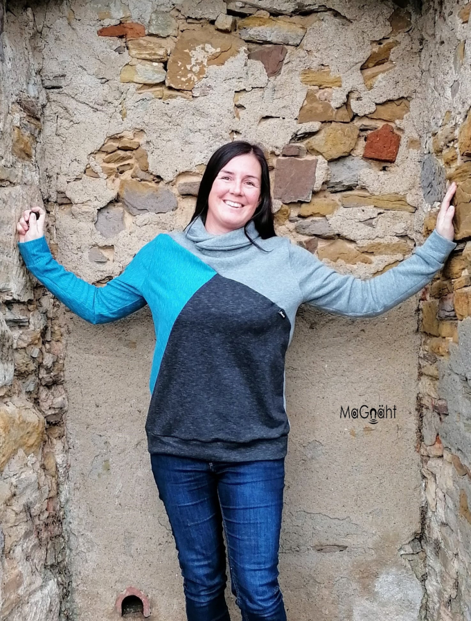 Patron sweat-shirt femme pdf Schio drei eM's, en allemand