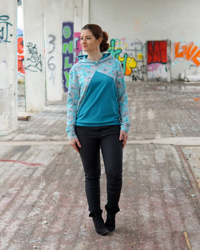 Patron sweat-shirt femme pdf Schio drei eM's, en allemand
