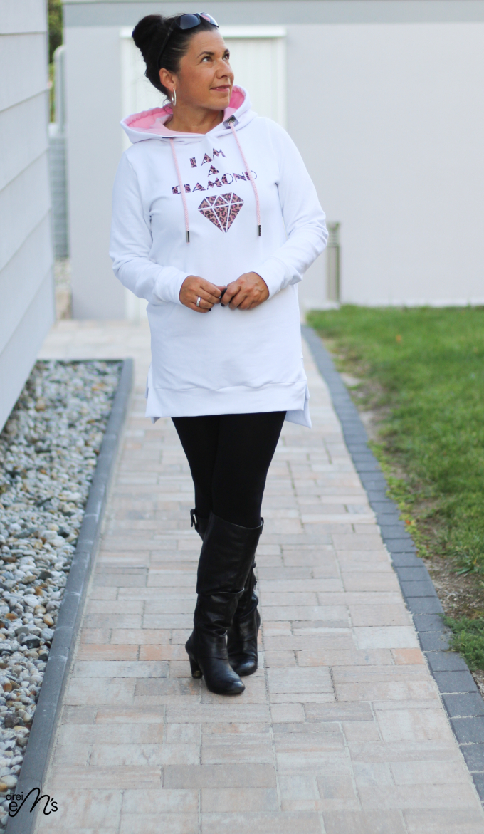 E-Book drei eM's Longhoodie Cortina, duits