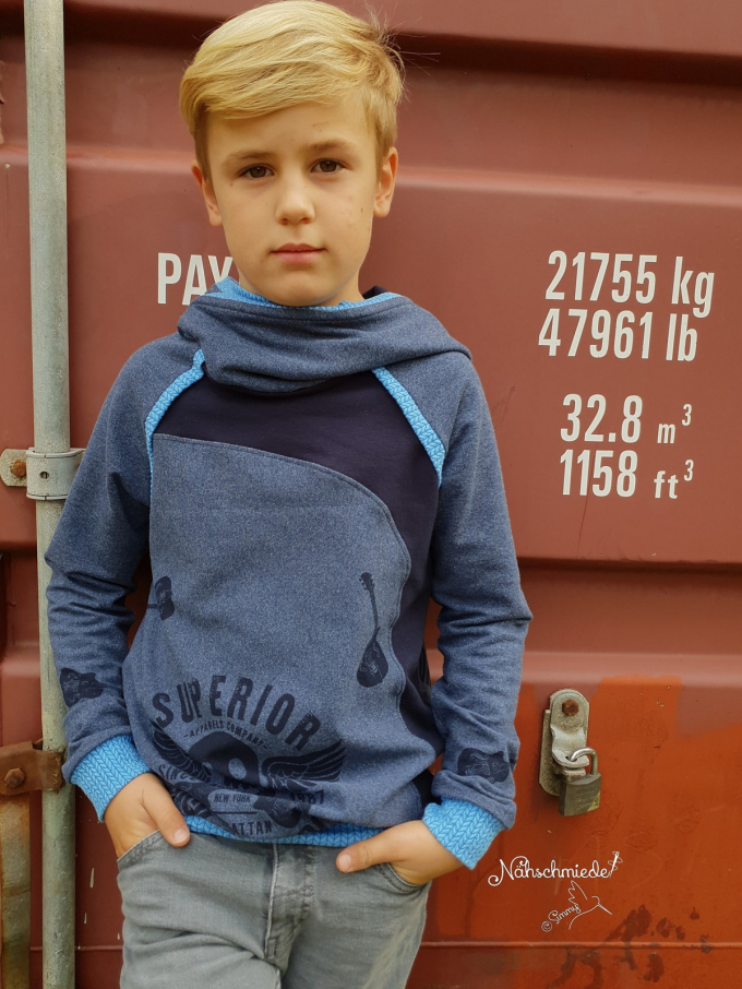 E-Book drei eM's Raglanhoodie mini Mailo, Duits