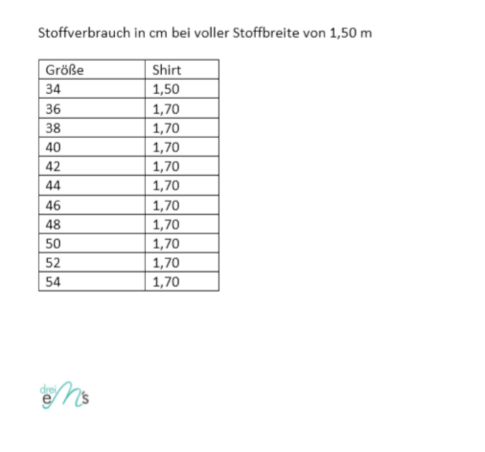 E-Book drei eM's Shirt Isalie, Duits