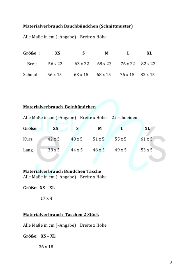 Patron short femme pdf Mika drei eM's, en allemand