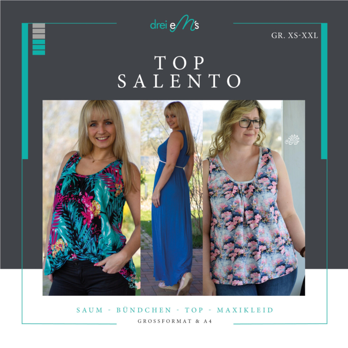 Patron top femme pdf Salento drei eM's, en allemand