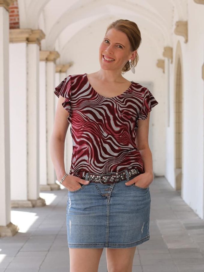 E-Book drei eM's Volant-Shirt LATISANA