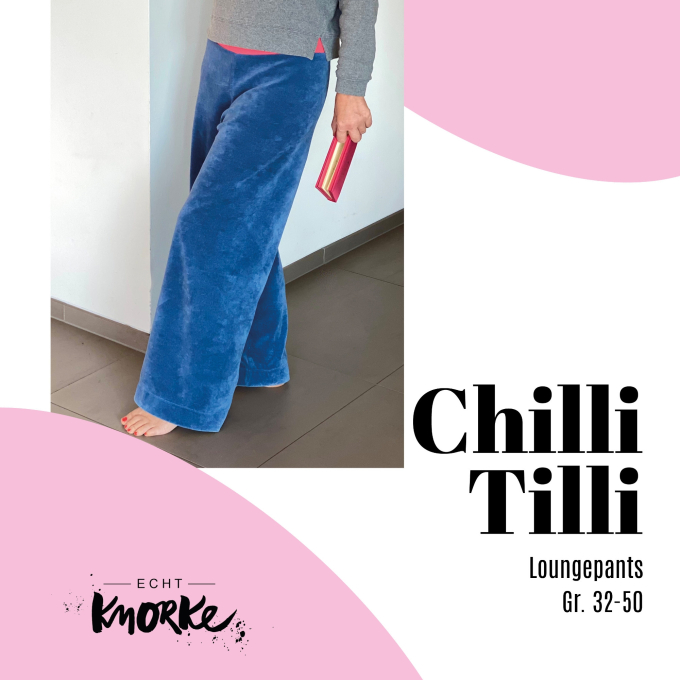 Patron pantalon femme pdf Chilli Tilli Loungpants Echt Knorke, en allemand