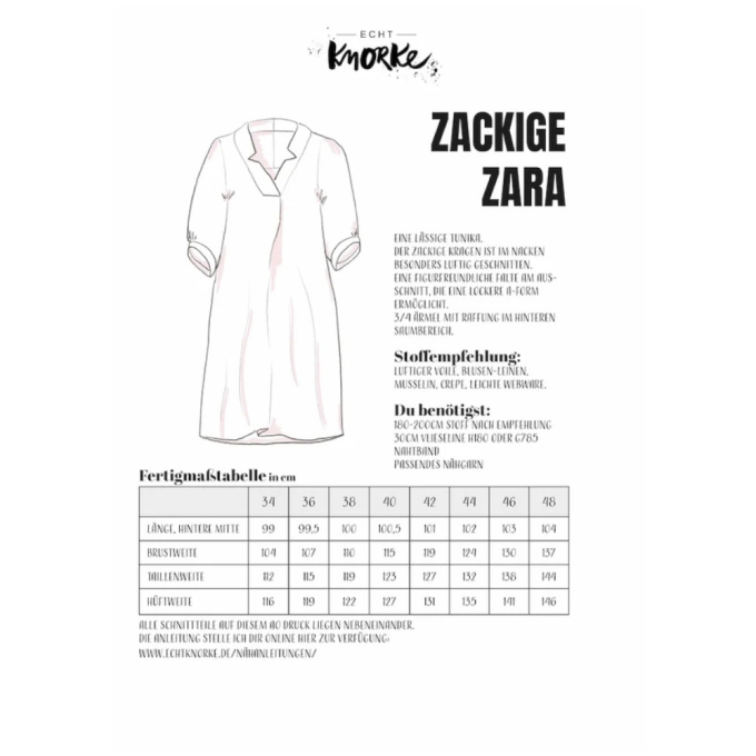 E-book Echt Knorke Die zackige Zarah Tuniek Dames, Duits