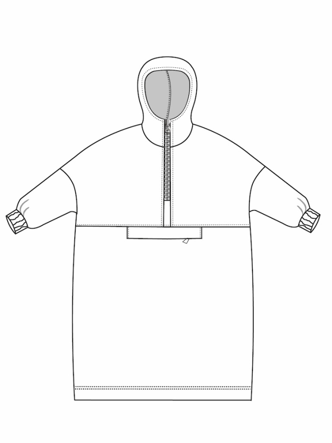 Patron poncho de pluie femme pdf Trockene Trude Echt Knorke, en allemand
