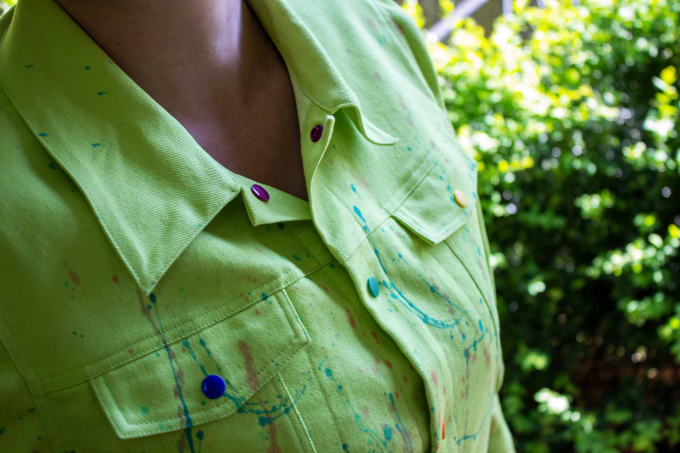 E-Book Einfach anziehend Damen Knopf & Kragen Denim Jacket, german
