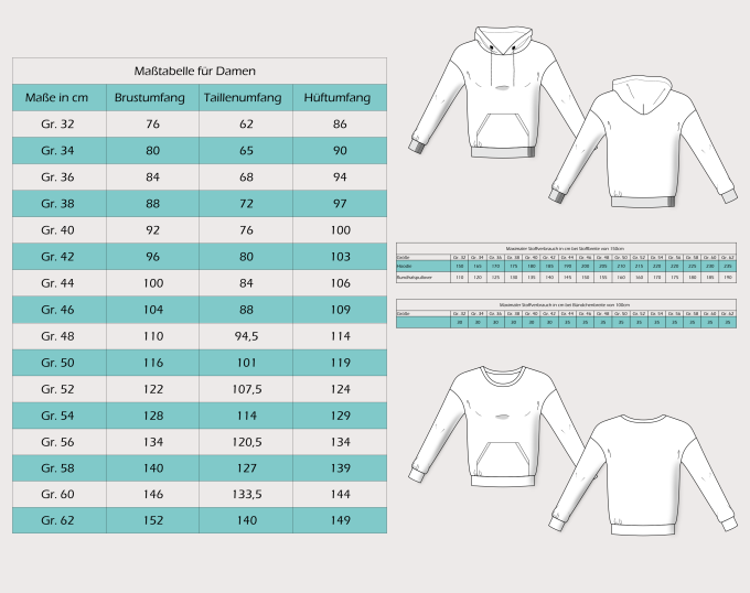 E-book Einfach anziehend Dames Hoodie Ein buntes Leben, Duits