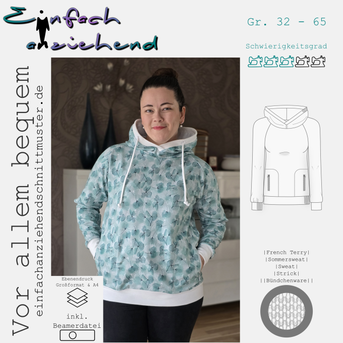 E-book Einfach anziehend Dames Hoodie Vor allem bequem, Duits