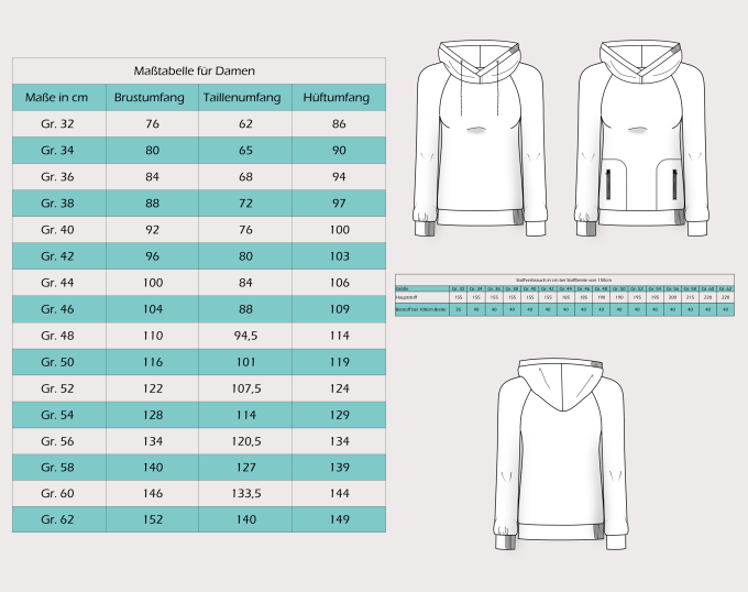 E-book Einfach anziehend Dames Hoodie Vor allem bequem, Duits