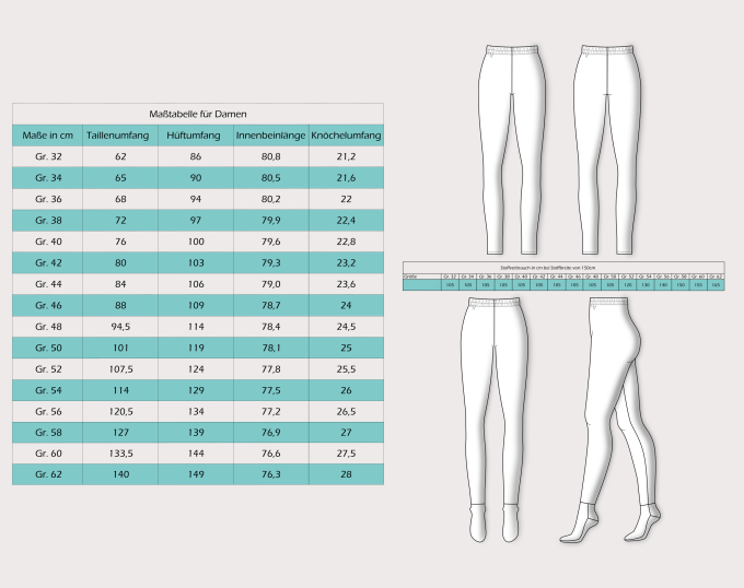 Patron legging / collant femme pdf Heldin in Strumpfhosen Einfach anziehend, en allemand