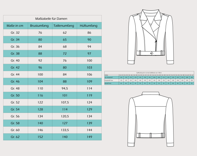 Patron veste biker femme pdf Eine Brise Leichtigkeit Einfach anziehend, en allemand