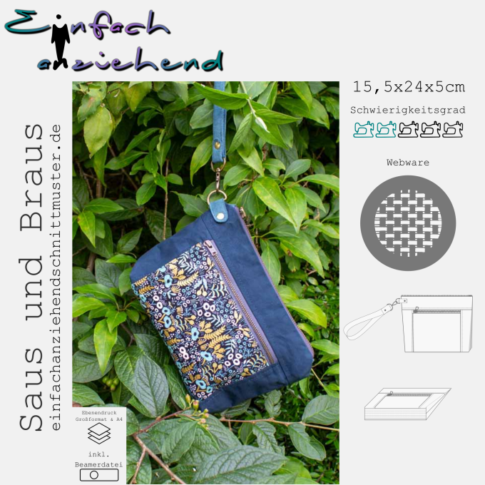 E-book Einfach anziehend Kosmetiktasche Saus und Braus, Duits