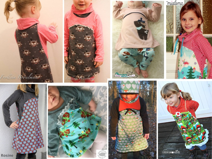 Patron robe enfant pdf Elfina Winter Elsterglück, en allemand
