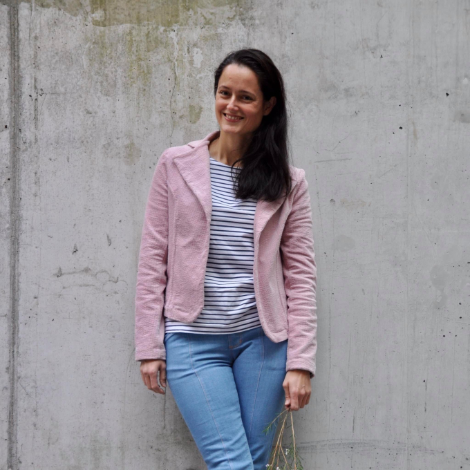 Patron veste femme pdf Paulista 34-46 Erbsünde, en allemand