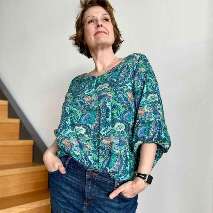 E-book Erbsünde Damen Bluse Petunia, Duits