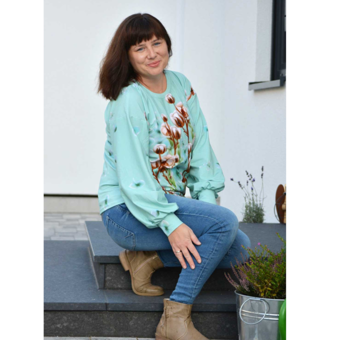 E-Book Erbsünde Dames Jersey-Blouse Castanha, Duits