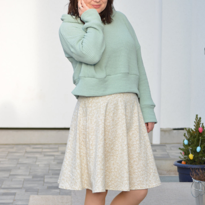 E-Book Erbsünde dames korte sweater Salvia, Duits
