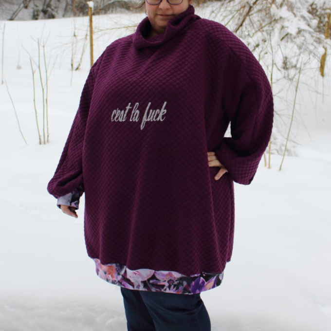 E-Book Erbsünde dames oversize pulloverjurk/sweater Marilia, Duits