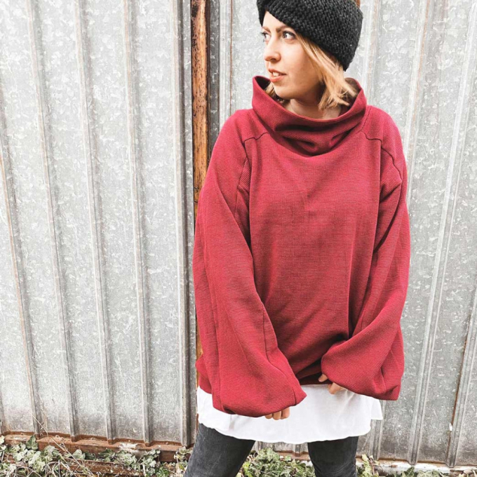 E-Book Erbsünde dames oversize pulloverjurk/sweater Marilia, Duits