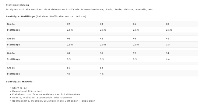 Patron robe femme pdf Beijo Erbsünde, en allemand