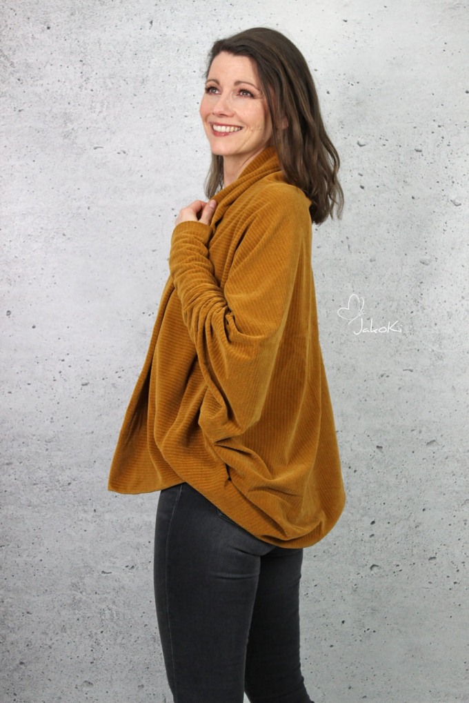 Patron cardigan femme pdf Macapa Erbsünde, en allemand