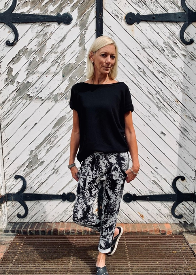 Patron pantalon de jogging femme pdf Calma Erbsünde, en allemand