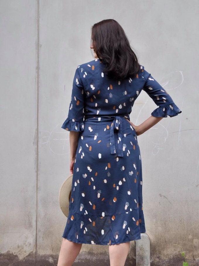 E-Book Erbsünde Wickelkleid mit Rüsche Tijuca 34 - 46