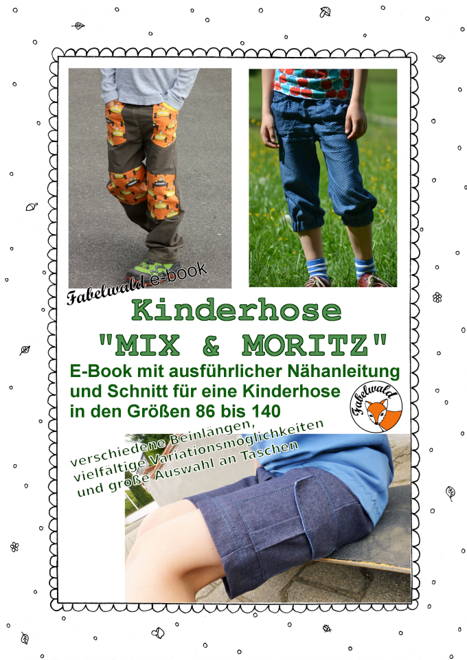Patron pantalon enfant pdf Mix et Moritz Fabelwald, en allemand