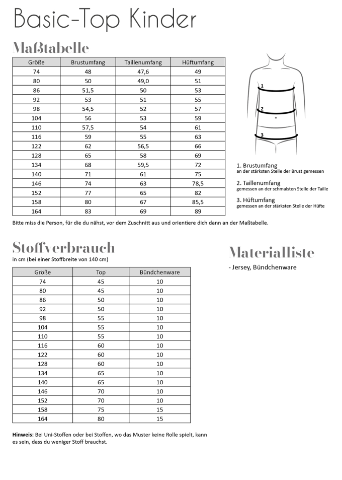 E-Book Fadenkäfer Basic Top Kinder, Duits