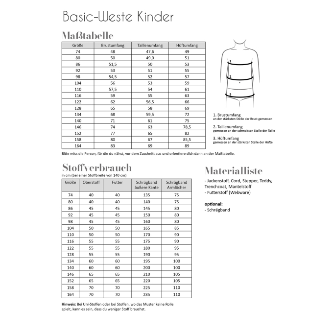 E-Book Fadenkäfer Basic-Weste Kids