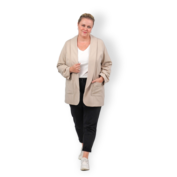 Patron blazer femme pdf Schalkragen Fadenkäfer, en allemand