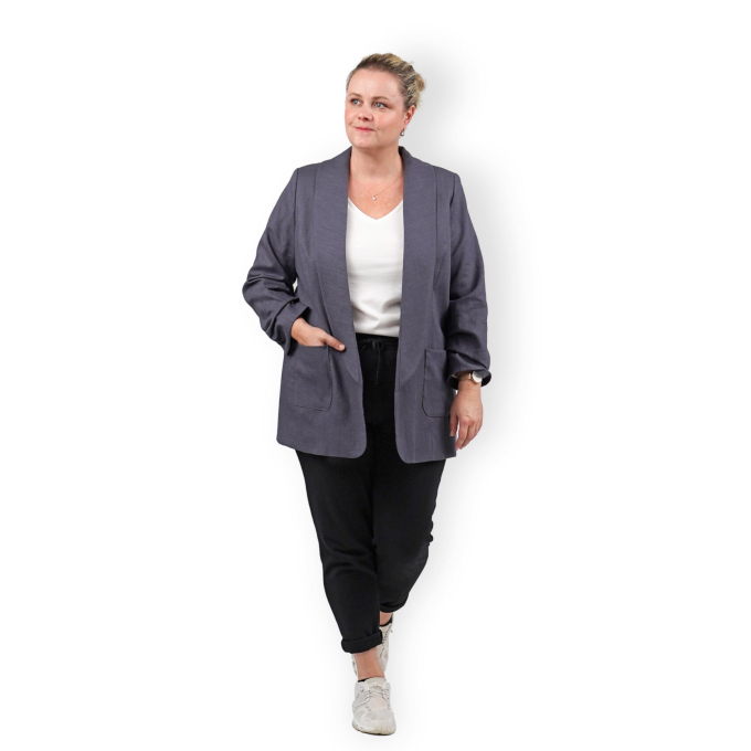 Patron blazer femme pdf Schalkragen Fadenkäfer, en allemand