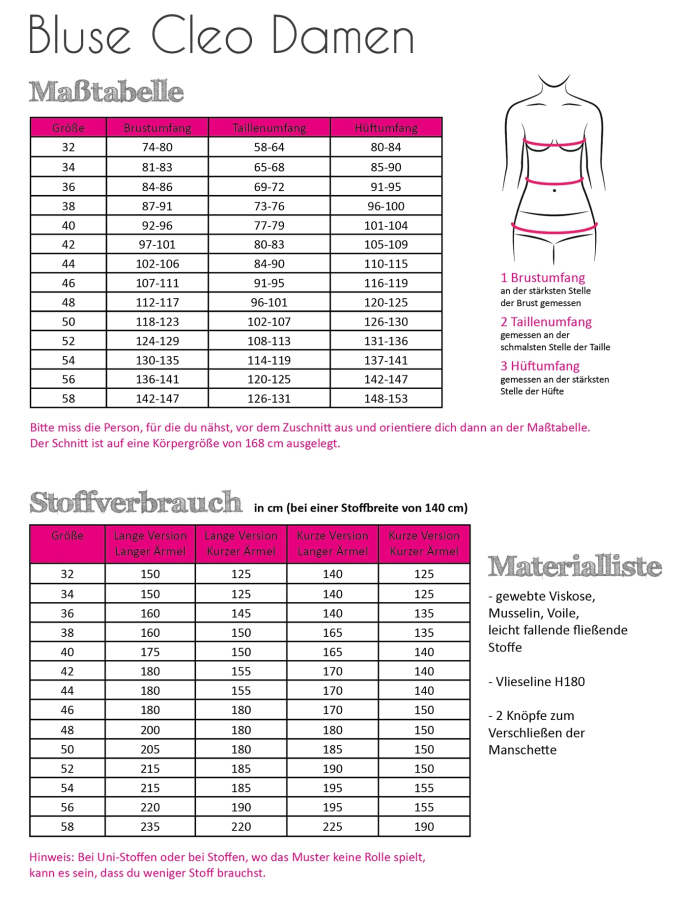 E-Book Fadenkäfer Bluse Cleo Damen, duits